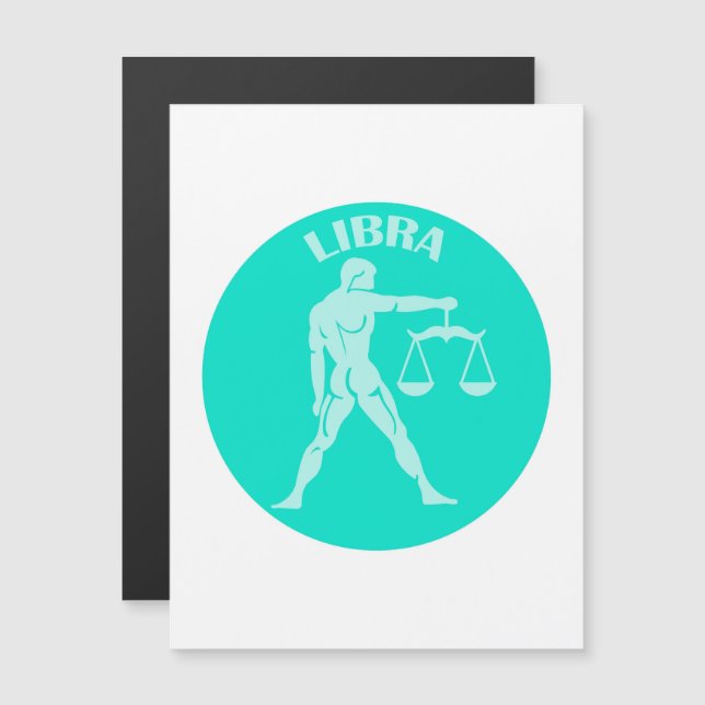 Convite Libra, Signo do Zodíaco, Horóscopo, Astrologia (Frente/Verso)