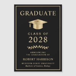 Convite Licenciatura Dourada para Faculdade Elegante