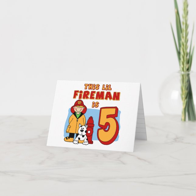 Convite Lil Fireman 5 Birthday (Frente)