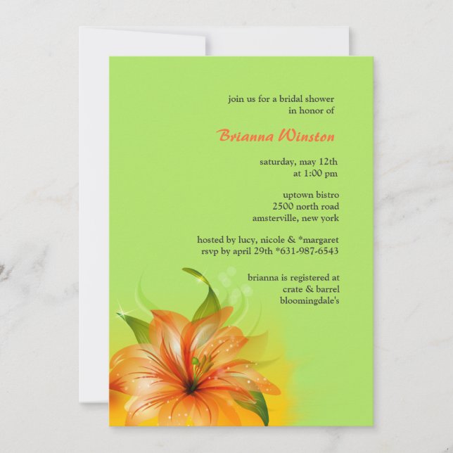 Convite Lily Dew (Frente)