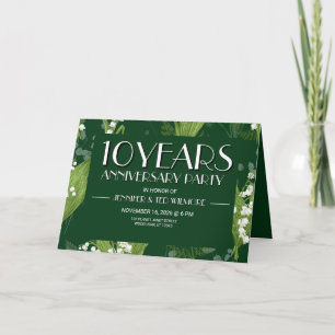 Convite Lily of Valley com Ferns   Aniversário Verde do Re