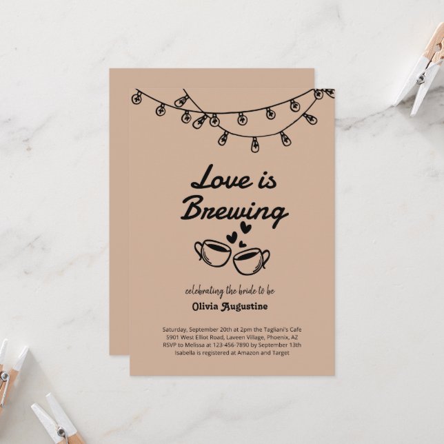 Convite Limpo | café é minha linguagem do amor  (Frente/Verso In Situ)
