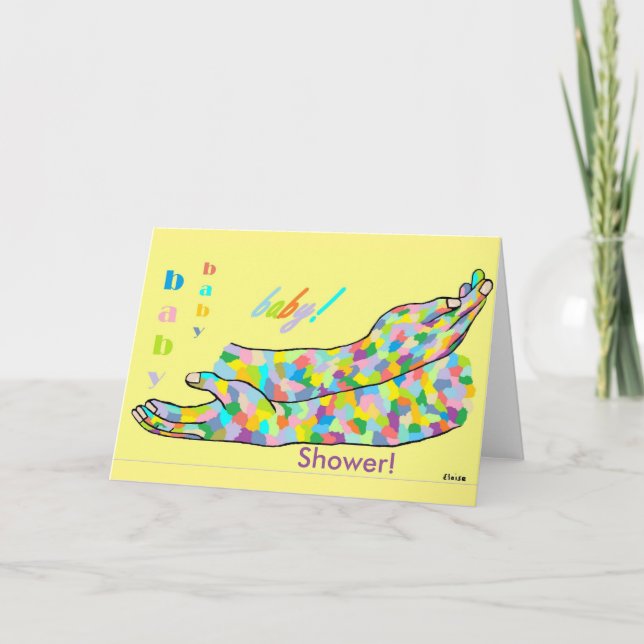 Convite Língua de sinais americana para o CHÁ DE FRALDAS (Frente)