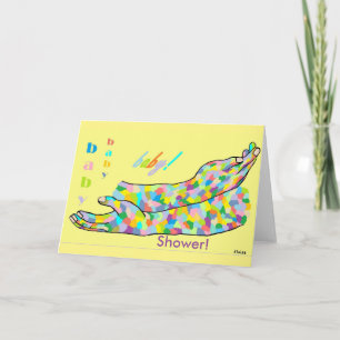 Convite Língua de sinais americana para o CHÁ DE FRALDAS