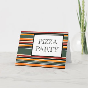 Convite listras do partido da pizza