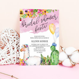 Convite Llama e Cactus Chá de panela Fiesta