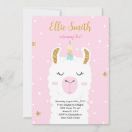 Convite Llama para Cores de Água