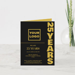 Convite Logotipo comercial de comemoração do 25