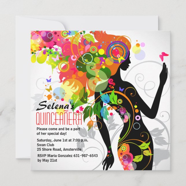 Convite Lolita Quinceanera (Frente)