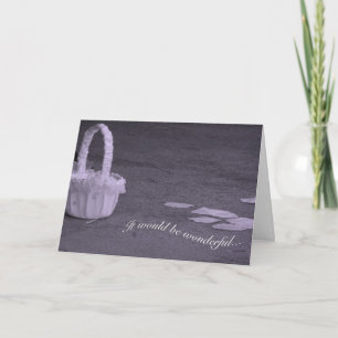 Convite Lovely Petals and Basket Flower Girl Request Card