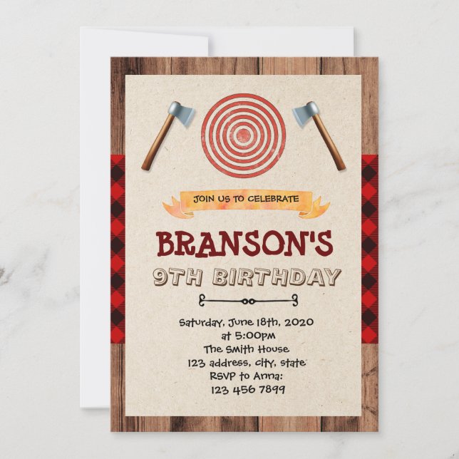 CONVITE LUMBERJACK (Frente)