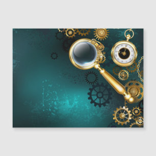 Convite Lupa no estilo Steampunk