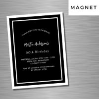 Luxo branco-preto de aniversário