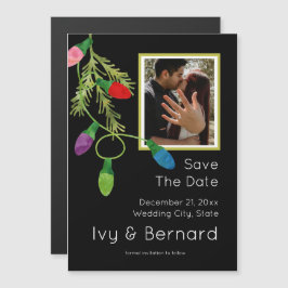 Convite Luzes de Natal em Foto Preta Salvar a Data