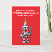Má função de aniversário do Robô Cantando!