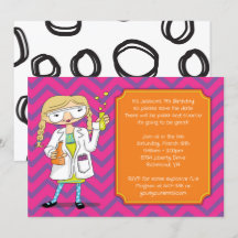 Convite Mad Scientist: Poções Louras