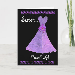 Convite MADRINHA DE CASAMENTO SISTER - Palhaço de PURPER