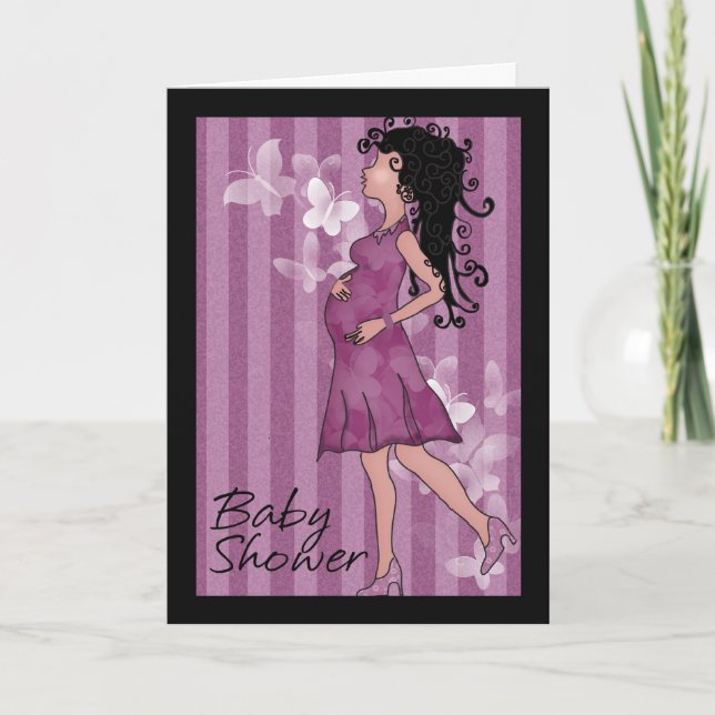 Convite Mãe grávida chá de fraldas (Frente)