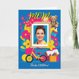 Convite "MÃE Obrigado Milhão!" Placa de dia de as mães