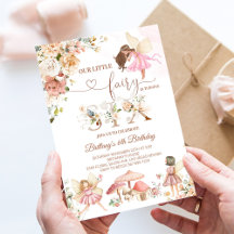 Convite Mágico de Aniversário da Borboleta Floral 