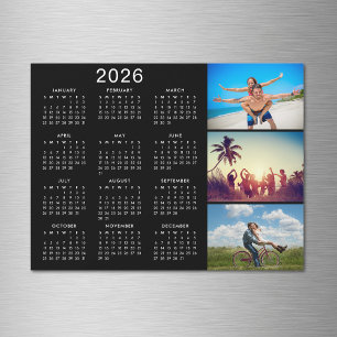 Convite Magnet de Calendário 2026 para Colagem de Fotos Pe