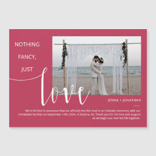 Convite Magnet de Fotografia Mínima de Script Moderno da V