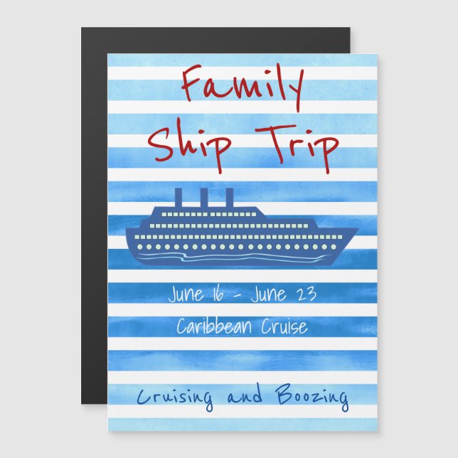 Convite Magnet de Stateroom Themed Cruise Personalizada (Frente/Verso)
