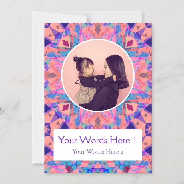 Convite Magneta de Fotografia do presente de aniversário c (Frente)