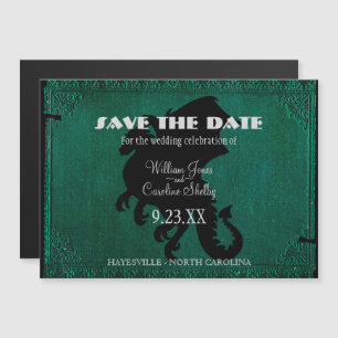 Convite Magnético A Vintagem da Espada do Dragão Medieval Salva a Da