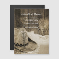Casamento do Cowboy Hat Barn Wood Ocidental Salve