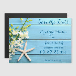Convite Magnético Casamento Magnético De Starfish Salve As Orquídeas