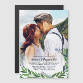 Convite Magnético Casamento Personalizado De Fotografia Emerald Gree