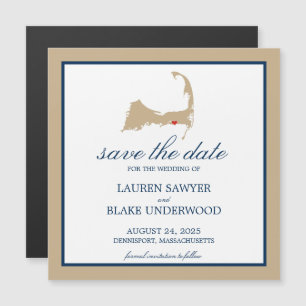 Convite Magnético Dennisport Cape Cod Wedding Salve a Data
