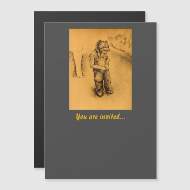 Convite Magnético Estou perdido em Le Tianguie, México (Frente/Verso)