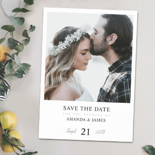 Convite Magnético Ímã de Save the Date de Casamento com Foto Simples