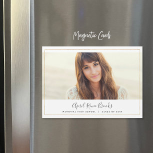 Convite Magnético Imagem do Anúncio de Graduação de Fotos do Shim