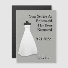 Convite Magnético Lembrete de madrinha de casamento ou Bridesmaid