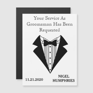 Convite Magnético Lembrete de Padrinho ou Madrinha do Noivo