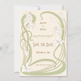 Convite Magnético Lírios Brancos Salvem a Data