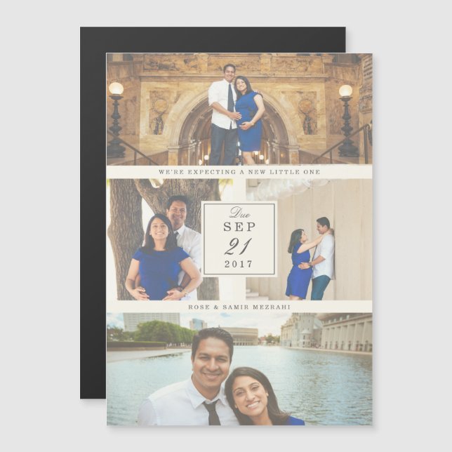 Convite Magnético No Último Anúncio De Gravidez (Frente/Verso)