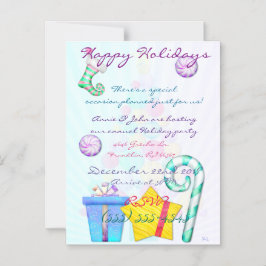 Convite Magnético O Whimsey Folk Art de Natal