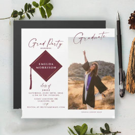 Convite Magnético para Festa de Graduação de Foto 