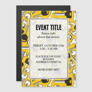 Convite Magnético Plano de Fundo do Conjunto de Chaves