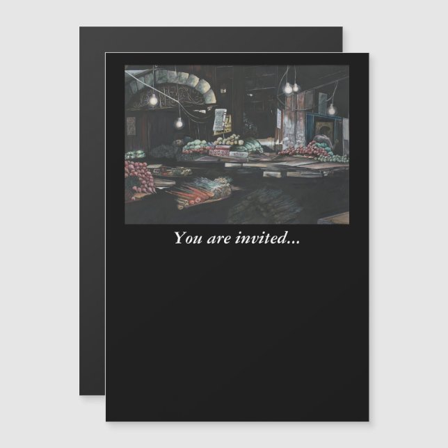 Convite Magnético Produtos de uma Colheita Enfrentada, Jerusalém (Frente/Verso)