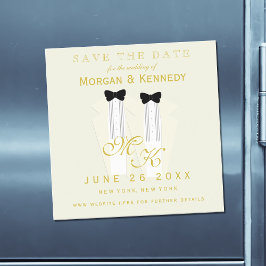 Convite Magnético Salve a data do casamento do Arco Tuxedo