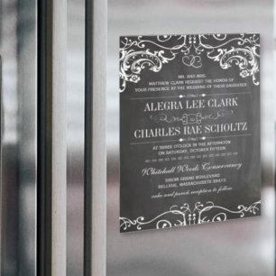 Convite Magnético Tipografia de Vintage Magnética do Chalkboard