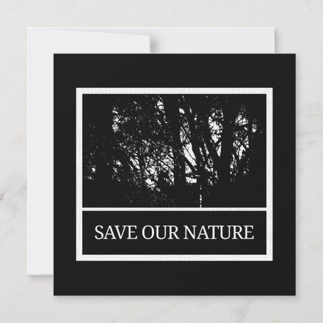 Convite Magnetkarte mit Umschlag - Save Our Nature (Frente)