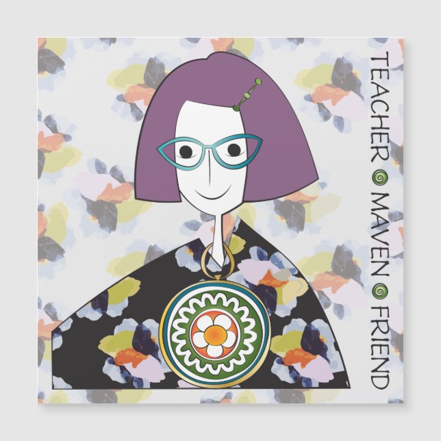 Convite Mah Jongg Maven Flat Magnet (Frente)