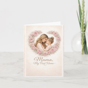 Convite Mama — Meu Primeiro Lar Floral Mãe e Filha