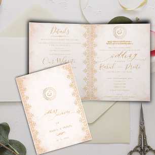Convite Mandala Elegante Com Casamento Indiano De Lord Gan